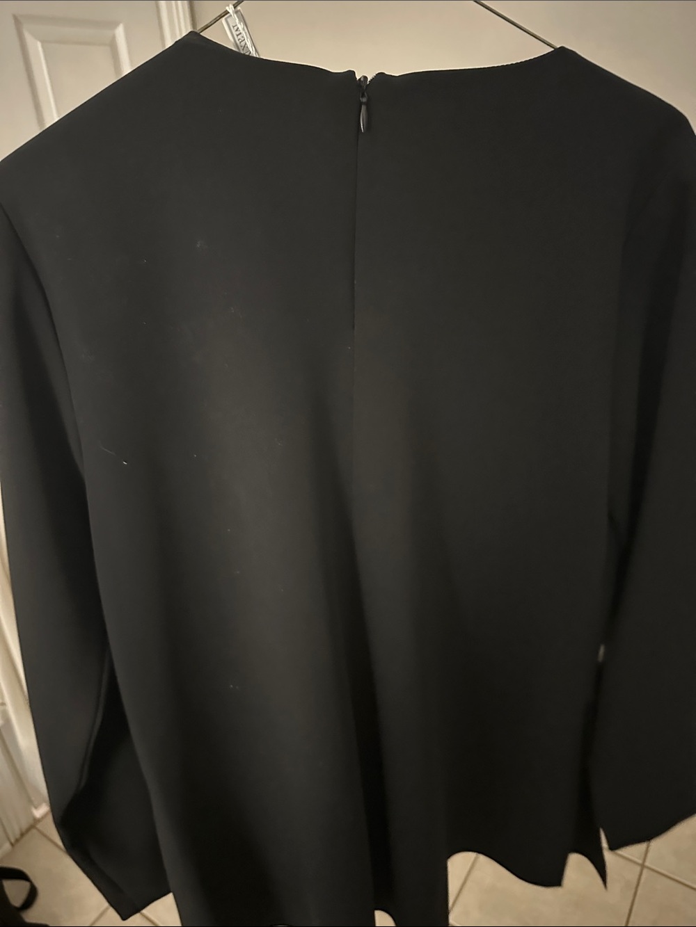 MaxMara Black Long-Sleeve Dress with Minimal Neckline - Picture 8 of 10